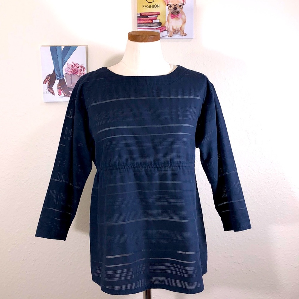 GAP Maternity Navy Blue Tie Back Top